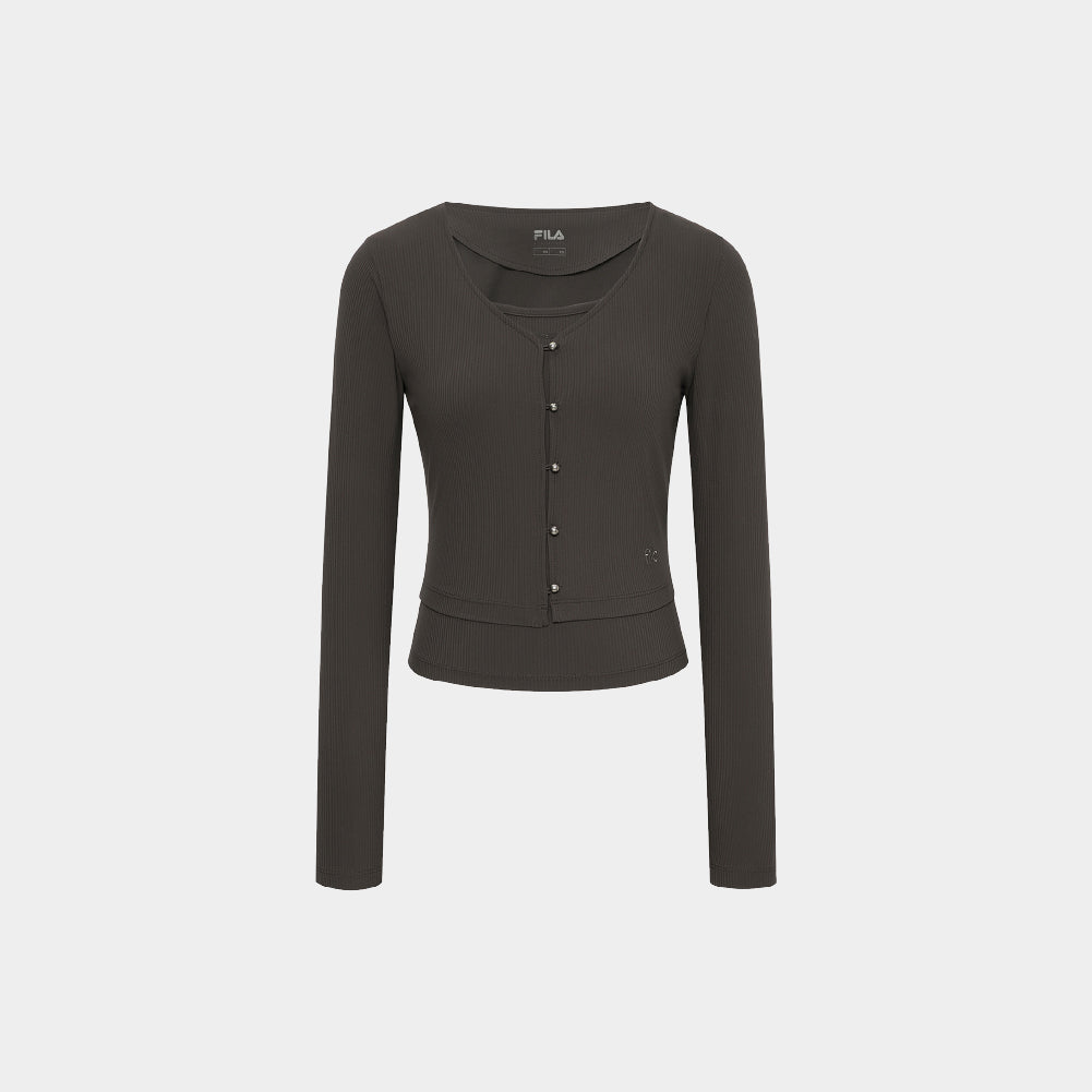 FILA Ribbed Cover-Up Cardigan