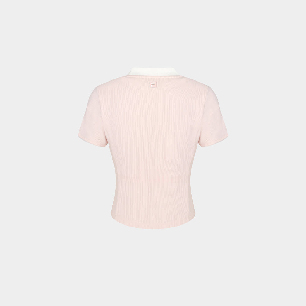 FILA Ribbed Built-In Bra Short Sleeve