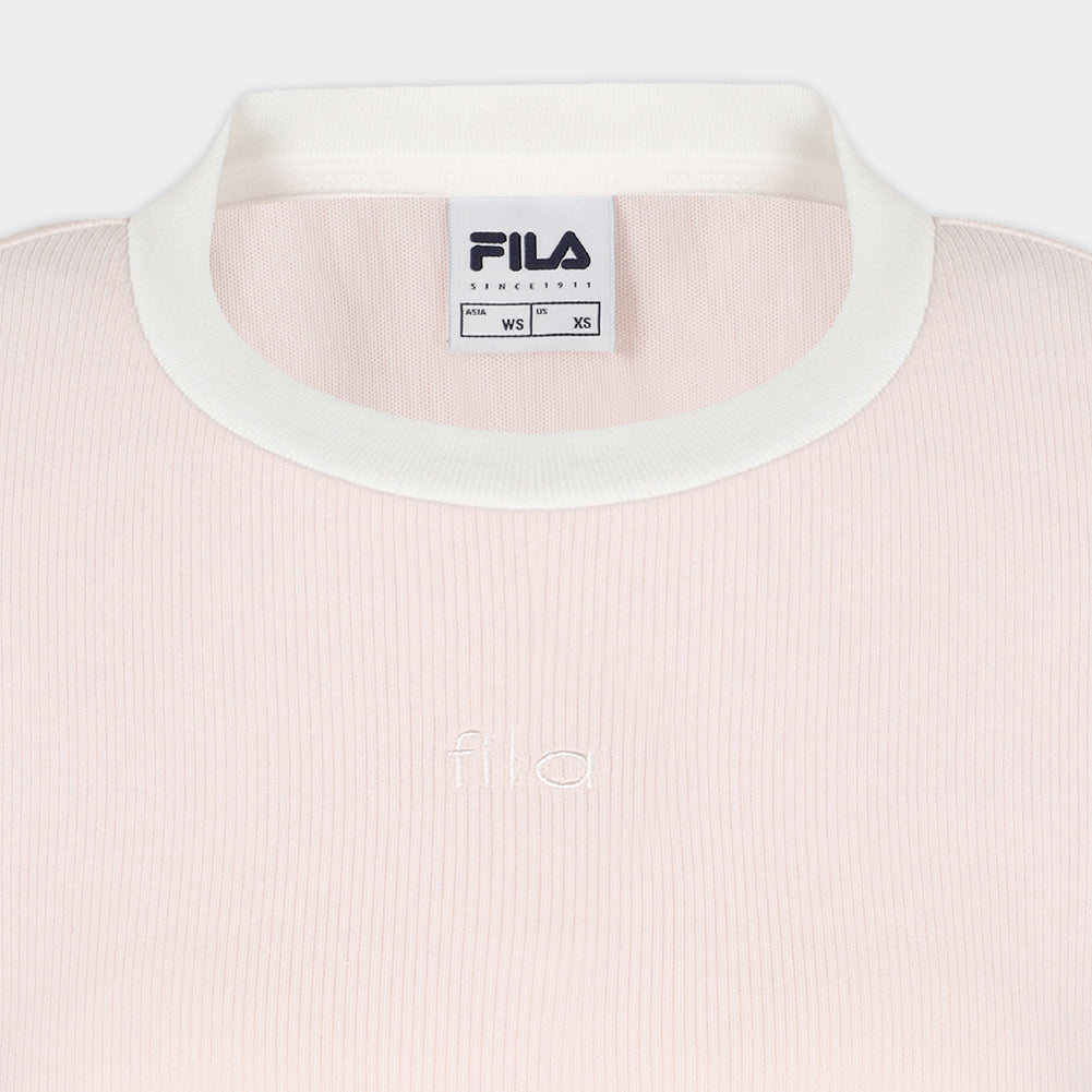 FILA Ribbed Built-In Bra Short Sleeve