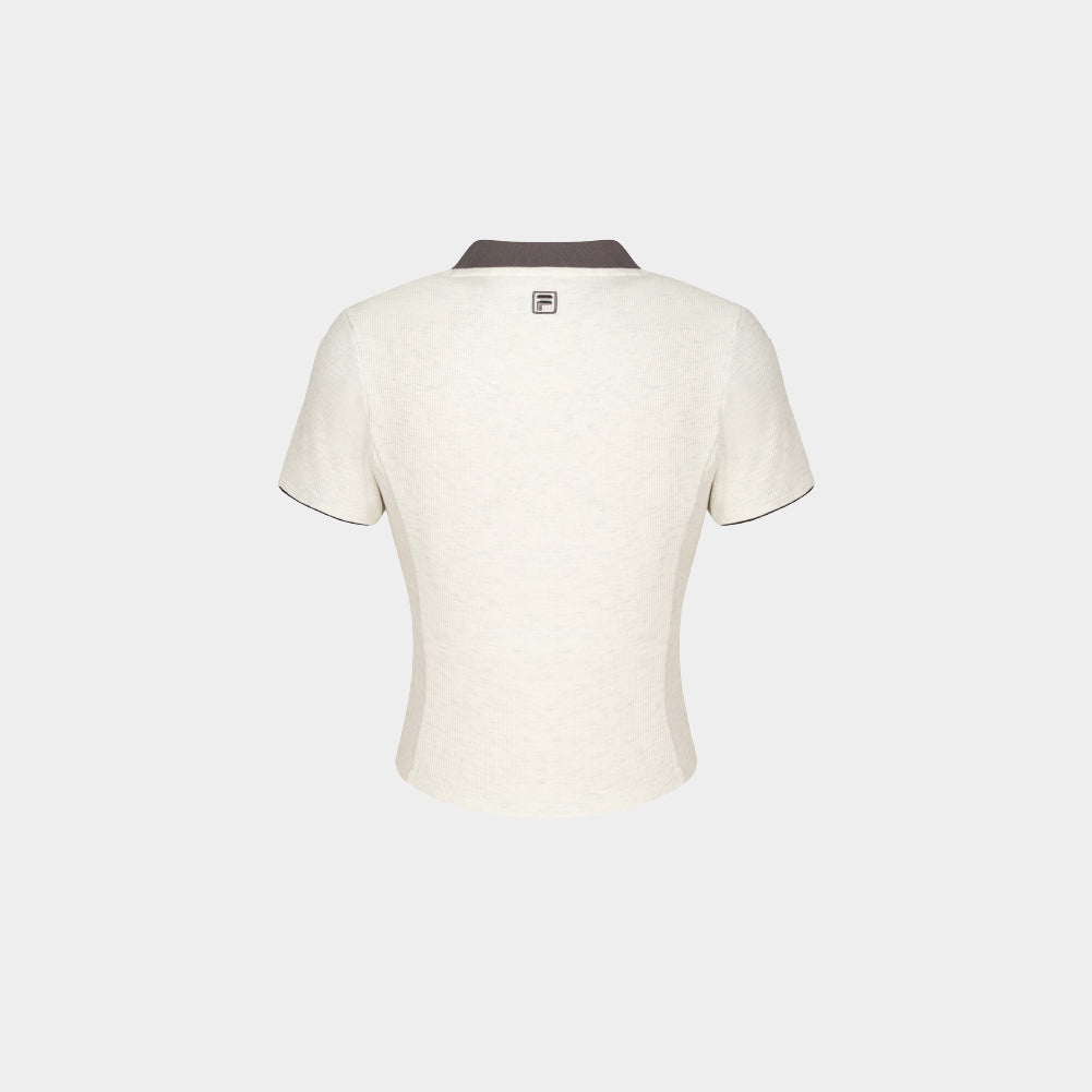 FILA Ribbed Built-In Bra Short Sleeve