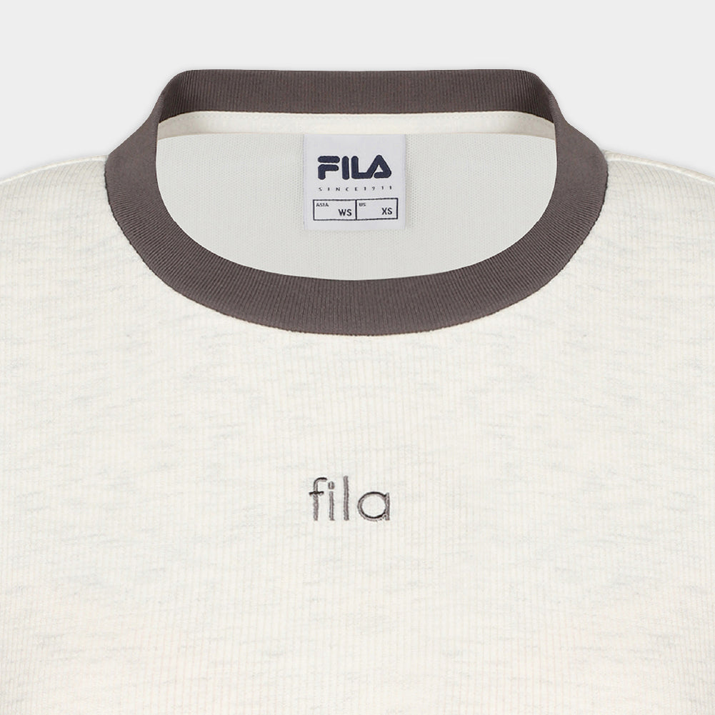 FILA Ribbed Built-In Bra Short Sleeve