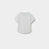 FILA SHIRRING CROP SHORT SLEEVE TEE