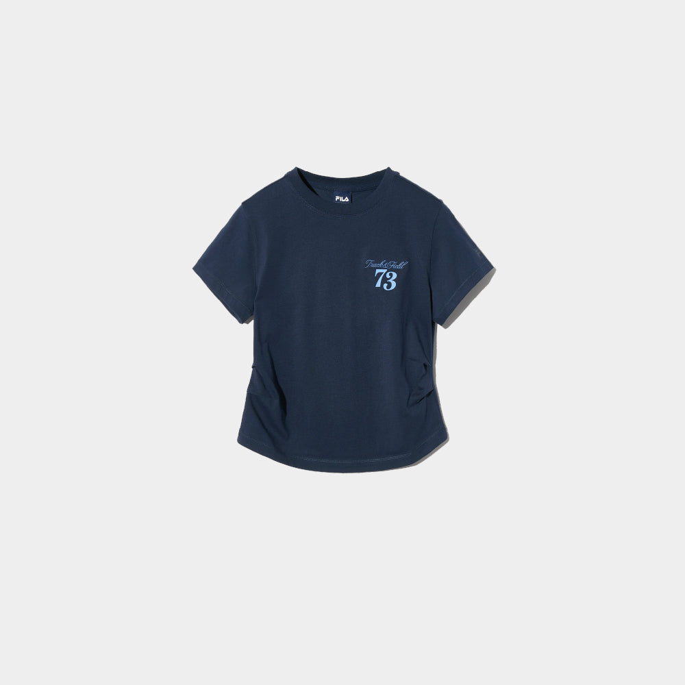 ■FILA■ Shirring Crop Short Sleeve T-shirtFS2RSH2157FDNA 11 FILA SHIRRING CROP SHORT SLEEVE TEE – FILA Malaysia
