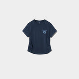 FILA SHIRRING CROP SHORT SLEEVE TEE