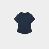 FILA SHIRRING CROP SHORT SLEEVE TEE